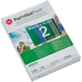 GBC Laminierfolien Peel ́nStick glänzend 125 Mikron A4 100 Stück