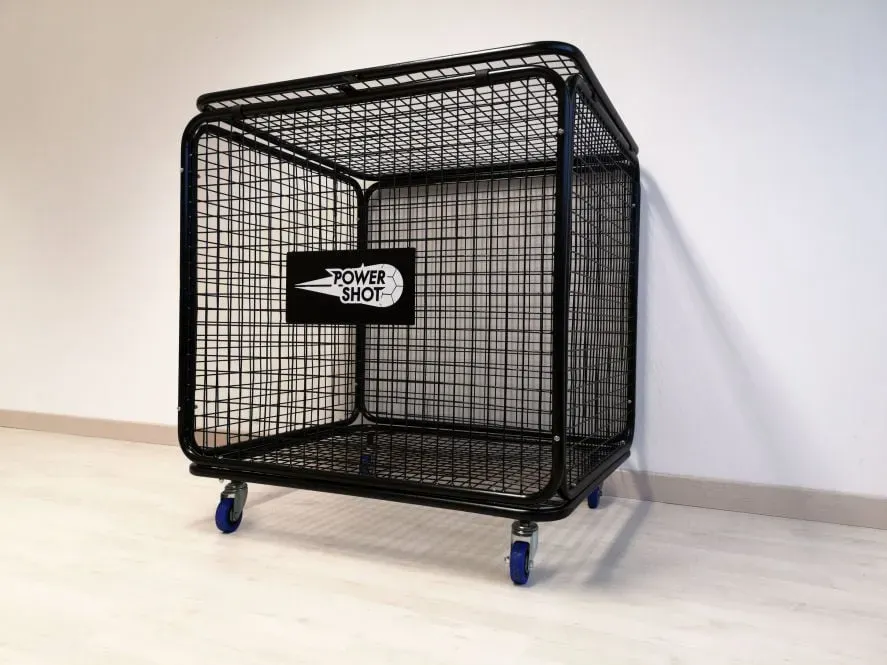 Powershot Ballwagen aus Stahl (für maximal 25 Bälle) 96x77x79cm schwarz