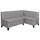 RODNIK Eckbank „Look“ mit Stauraum unter den Sitzflächen in grau, kurzer Schenker rechts Sitzbank, Sitzecke gepolstert
