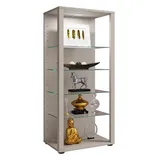 VCM Holz Glas Stand Vitrine Sammelvitrine Glasol lll