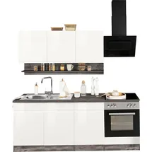 kochstation Küchenzeile KS-Virginia 210 cm weiß