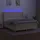 vidaXL Boxspringbett mit Matratze & LED Creme 160x200 cm Stoff