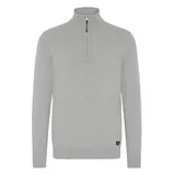 !Solid Troyer SOLID "Troyer SDAkanvis", Herren, Gr. XL, grau (gray melange), Obermaterial: 70% Baumwolle CO recyc.. 30% Polyester Pol. recyc.., Pullover Troyer