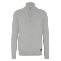 !Solid Troyer SOLID "Troyer SDAkanvis", Herren, Gr. XL, grau (gray melange), Obermaterial: 70% Baumwolle CO recyc.. 30% Polyester Pol. recyc.., Pullover Troyer