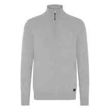 !Solid Troyer SOLID "Troyer SDAkanvis", Herren, Gr. XL, grau (gray melange), Obermaterial: 70% Baumwolle CO recyc.. 30% Polyester Pol. recyc.., Pullover Troyer