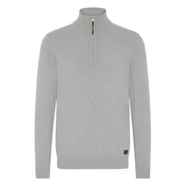 !Solid Troyer SOLID "Troyer SDAkanvis", Herren, Gr. XL, grau (gray melange), Obermaterial: 70% Baumwolle CO recyc.. 30% Polyester Pol. recyc.., Pullover Troyer