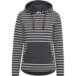 Kapuzenpullover OXMO "Hoodie OXCarina", Damen, Gr. XS, grau (charcoal mix), Obermaterial: 65% Polyester PES. 35% Baumwolle CO., Sweatshirts Kapuzenpullover