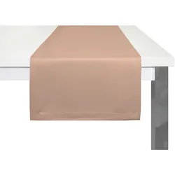 Tischläufer ADAM "Uni Collection" Gr. 1, beige, B:50cm L:150cm, Bio-Baumwolle, Tischdecken