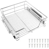 Ausziehbare Teleskop Schublade Küchenschublade Korbauszug Schrankauszug 46×14×44cm[46cm]