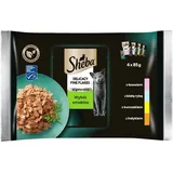 Sheba Beutel 4x85g Fine Flakes in Jelly- Nassfutter für Katzen in Gelee