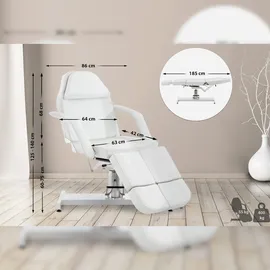 CLP Hydraulische Kosmetikliege Split weiß