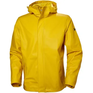 HELLY HANSEN Moss Regenjacke mit Kapuze für Herren, wasserfest, winddicht, 344 Gelb (Essential Yellow), Größe L