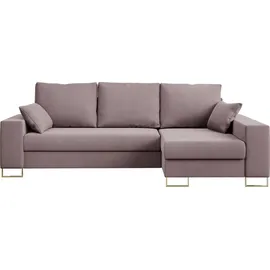 MKS Meble Ecksofa, Dorian Velvet Rosa
