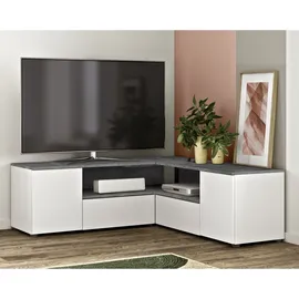 Symbiosis Angle TV-Schrank 130 130x46x130 cm Weiß/Eiche Lowboard