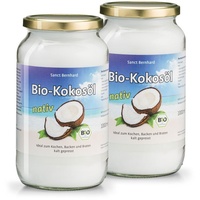 Bio-Kokosöl kalt gepresst 🥥 nativ | Inhalt 2 x 1000ml | Sanct Bernhard 11,50€/L