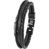 s.Oliver Lederarmband schwarz