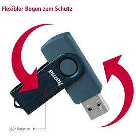 Hama Rotate 128 GB blau USB 3.0