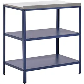 Beliani Outdoor-Kücheninsel Vilama blau
