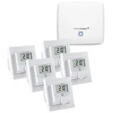 Homematic IP Set Raumklima mit Access Point,  5x Wandthermostat mit Schaltausgang 230 V