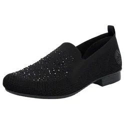 Slipper, Loafer, Business Schuh mit Strass-Steinchen verziert, Gr. 42, schwarz, , 40559252-42