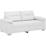 vidaXL 2-Sitzer-Sofa Weiß 140 cm Kunstleder