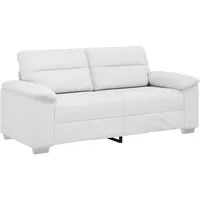 vidaXL 2-Sitzer-Sofa Weiß 140 cm Kunstleder