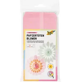 Folia Papiertüten für Dekoblumen Sweet Blossom rosa/mint