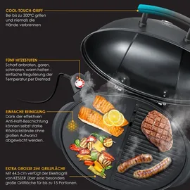 Kesser Elektrogrill 2in1 2400 Watt schwarz