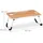 Relaxdays Laptoptisch für Bett & Couch, H x B x T: 26 x 63 x 40 cm, klappbarer Betttisch, Notebooktisch, Hellbraun/weiß