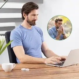 Medisana Medinose Allergielinderungsgerät, Nasenlichttherapie gegen allergische Rhinitis, Schnupfen und Heuschnupfen