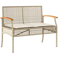 vidaXL Gartenbank mit Kissen 108 x 57 x 85 cm Beige