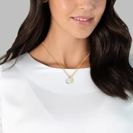 VALERO PEARLS Kette mit Anhänger VP937 Gelbgold/Silber