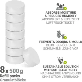 Wenko Luftentfeuchter Nachfüller 8x500g für Raumentfeuchter Prisma Nachfüllpack