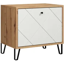 trendteam Touch 63 x 56 x 40 cm Eiche/Weiß Sitzbank mit Soft-Close / weiß