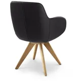 Musterring Armlehnstuhl Tavia (1 St), ohne Funktion, Eiche bianco massiv schwarz 62 cm x 86 cm x 66 cm