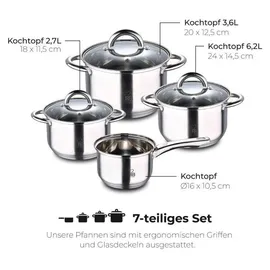 Renberg Alexander Topf-Set 4-tlg. 3 x Fleischtopf + Stielkasserolle