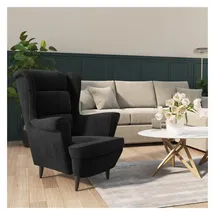 vidaXL Fernsehsessel 64 x 96 x 90 cm Schwarz Samt gepolstert