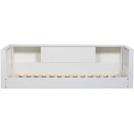Woood Bettgestell Carter 215 x 118 x 67 cm Kiefer massiv weiß