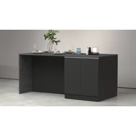 kochstation Kochinsel Sole 200 x 0 x 0 cm Grau