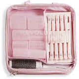 Revolution Haircare 10er-Pack Mega Haarrollers Geschenkset - Velcro Heatless Rollers, Styling-Pinsel, Haarclips & Tasche inklusive