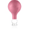 Schröpfglas aus Echtglas inkl. Saugball in Pink, 25 mm