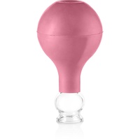 PULOX Schröpfglas aus Echtglas inkl. Saugball in Pink, 25