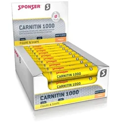Sponser Carnitin 1000 Ampulle (unterstützt Fettsäurenstoffwechsel & Muskelfunktion) 30x25ml Box