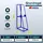 Proregal Grundregal Metall 150x36x60 cm Blau