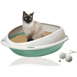 Rohrschneider Katzentoilette Shuttle rosa + Spielkugel 2er-Set