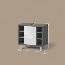 livinity Waschbeckenunterschrank Fucino 60 x 54 cm Grau