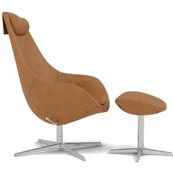 Varier Kokon Stoff Dunes Leder Relaxsessel