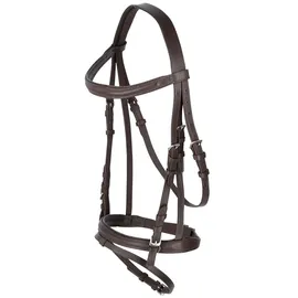 Covalliero Trensenzaum Standard Leder verstellbar Shetty braun