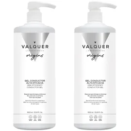 Valquer Laboratorios VALQUER Ultraschall-Leitgel für Gesicht und Körper | Professionelle Einsatz in Radiofrequenz-, Laser-Haarentfernung, Mikrostrom-, IPL- und Kavitation | Wasserbasiert, farb- und geruchlos | 2 x 1 L