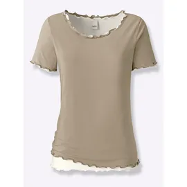 Heine Doppelpack T-Shirt Beige/Braun 48